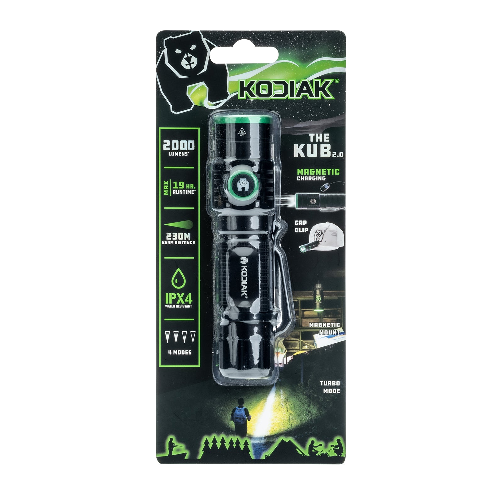 Kodiak® The KUB 2.0 Rechargeable 2000 Lumen Compact Tactical Flashlight - LitezAll - Tactical Flashlights - 32