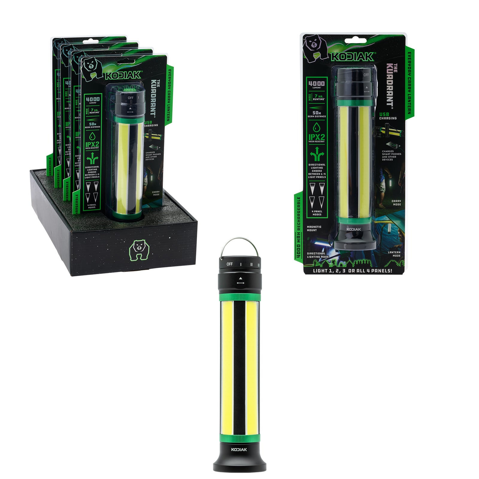 Kodiak® Kuadrant 4-Panel Rechargeable Lantern - LitezAll