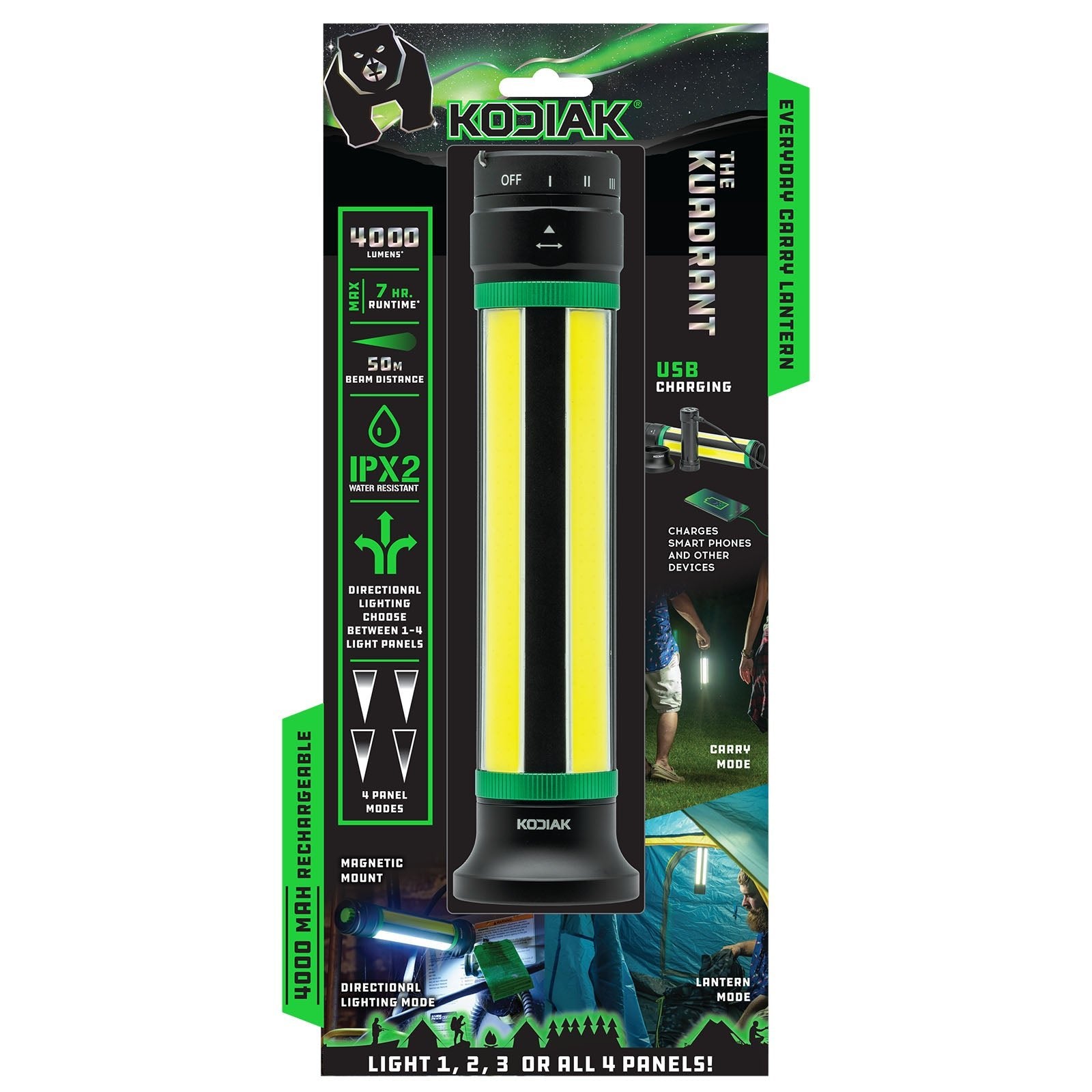 Kodiak® Kuadrant 4 - Panel Rechargeable Lantern - LitezAll - 2