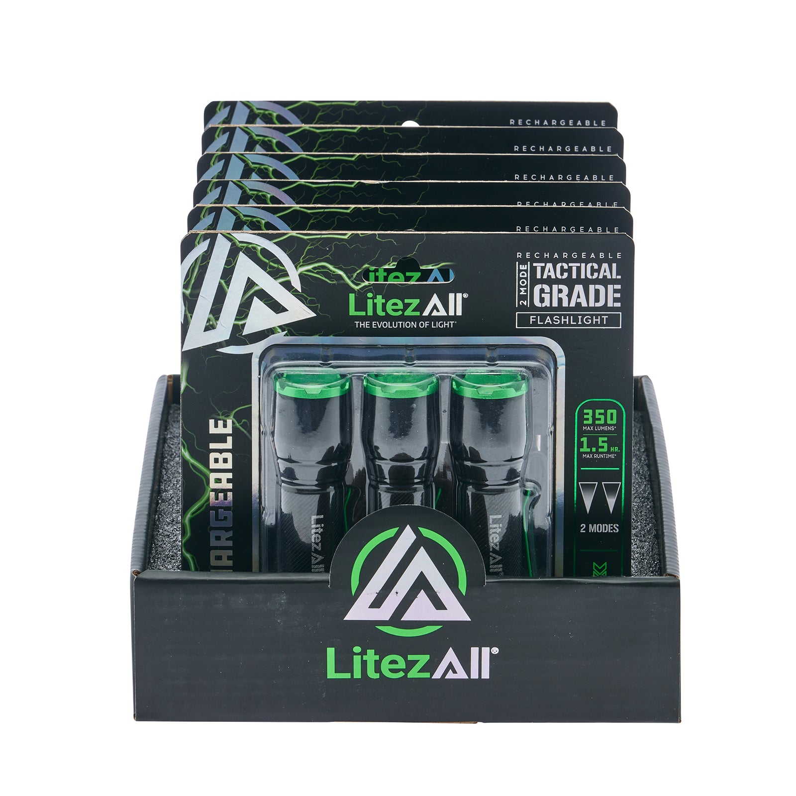 LitezAll® Rechargeable EDC Tactical Grade Flashlight 3 Pack - LitezAll - Flashlights - 14