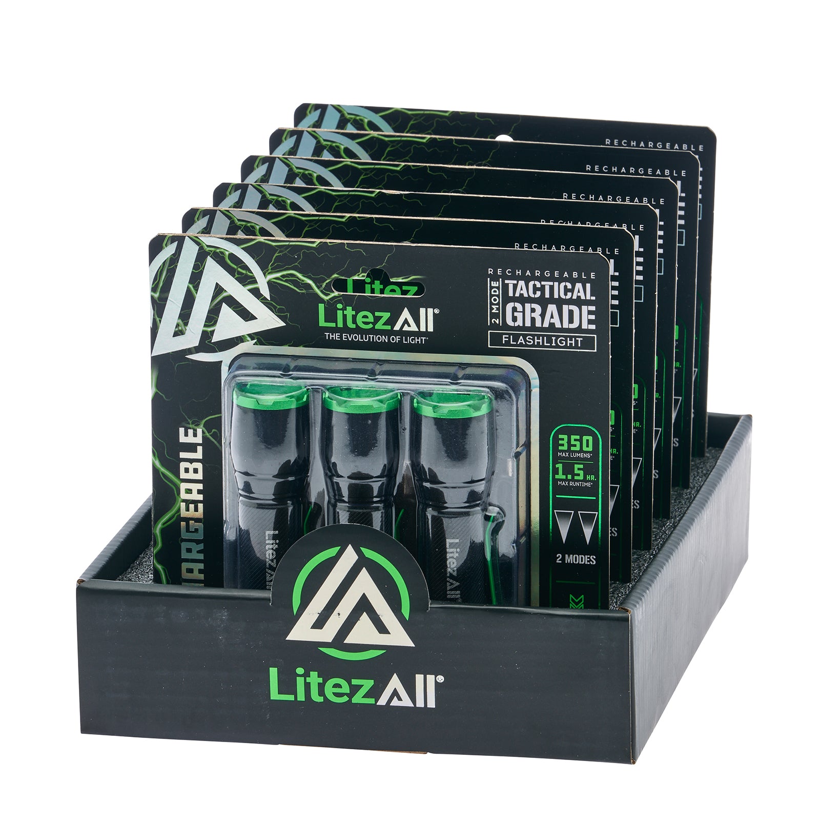 LitezAll® Rechargeable EDC Tactical Grade Flashlight 3 Pack - LitezAll - Flashlights - 16
