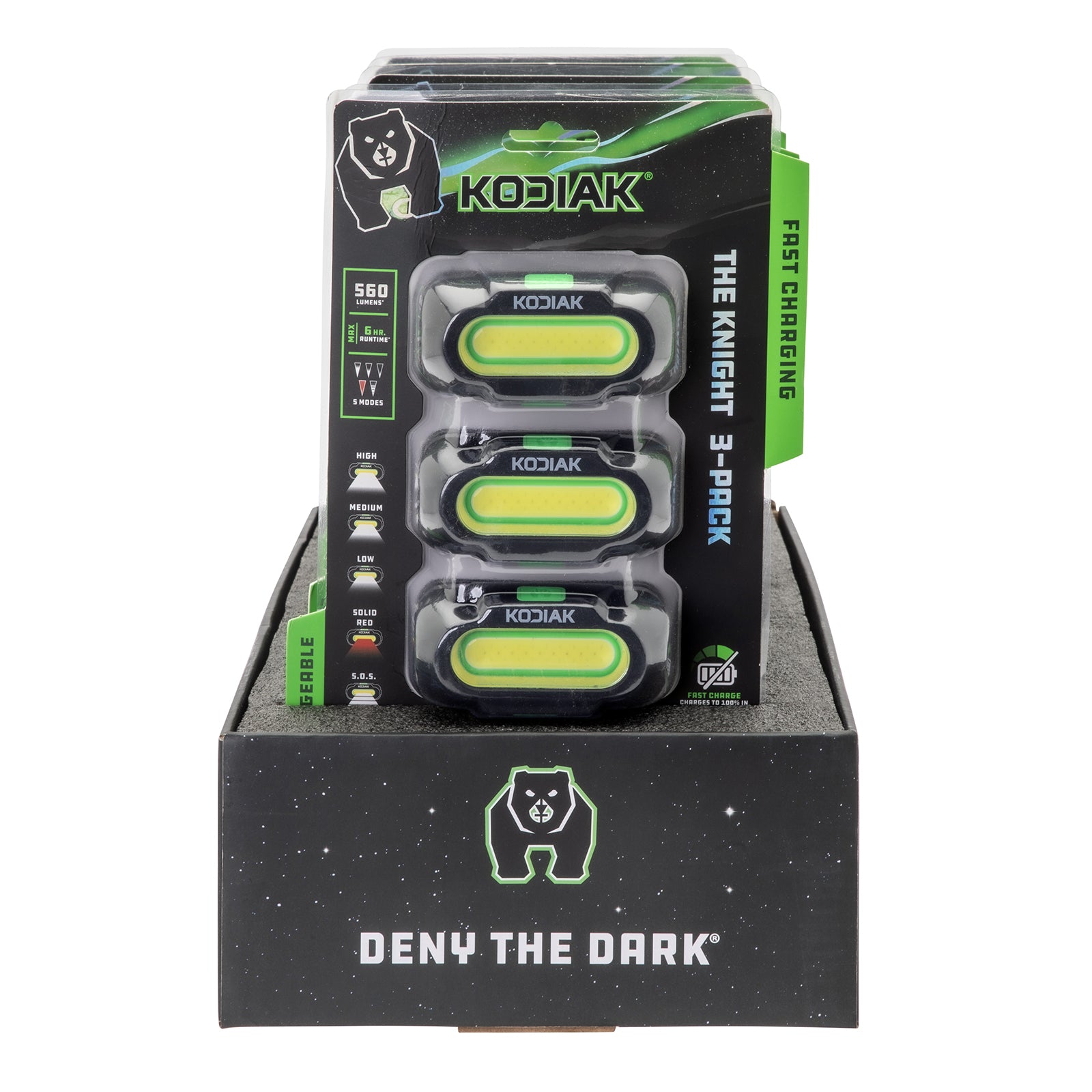 Kodiak® Knight Rechargeable 560 Lumen 5 Mode Headlamp 3 Pack - LitezAll - 28