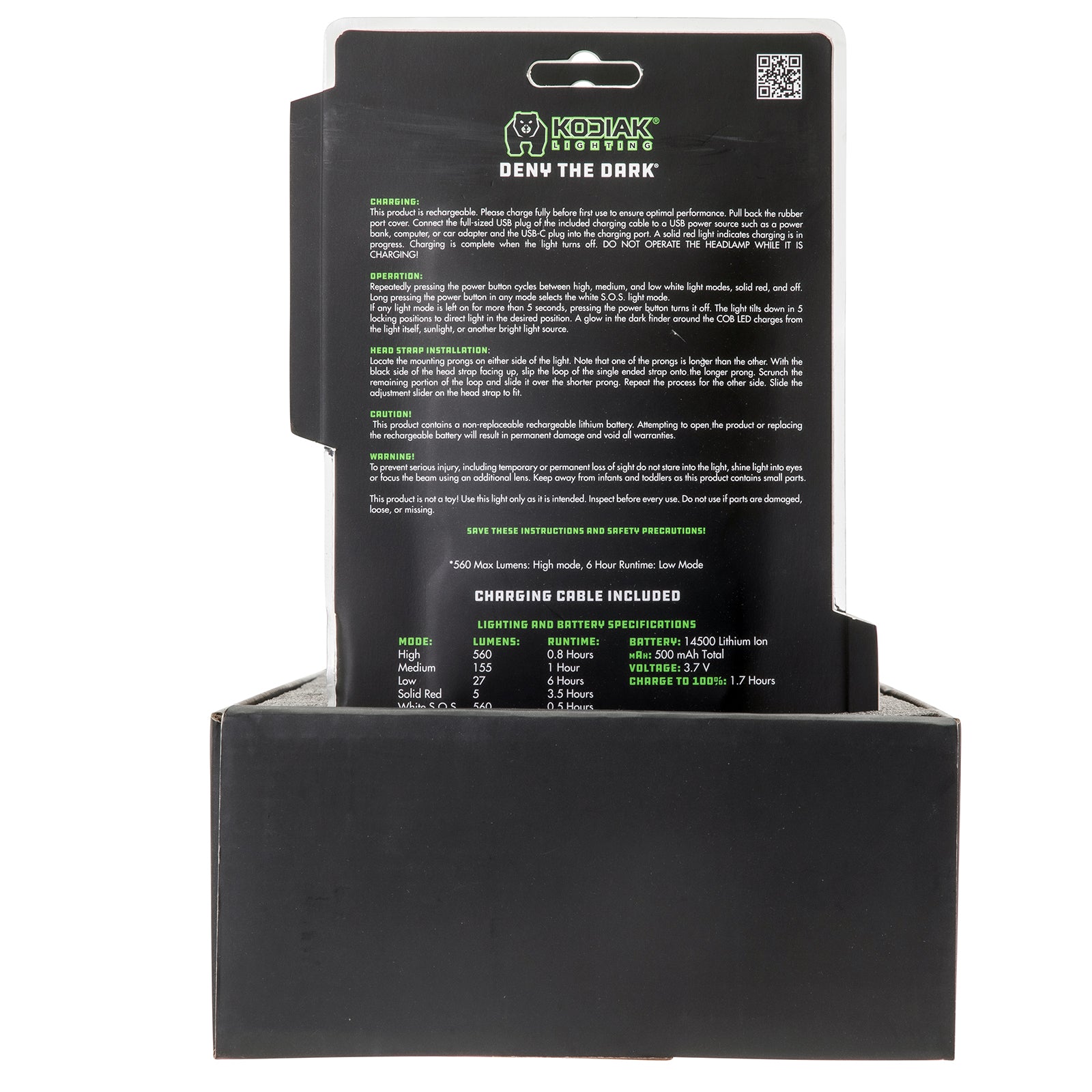 Kodiak® Knight Rechargeable 560 Lumen 5 Mode Headlamp 3 Pack - LitezAll - 31