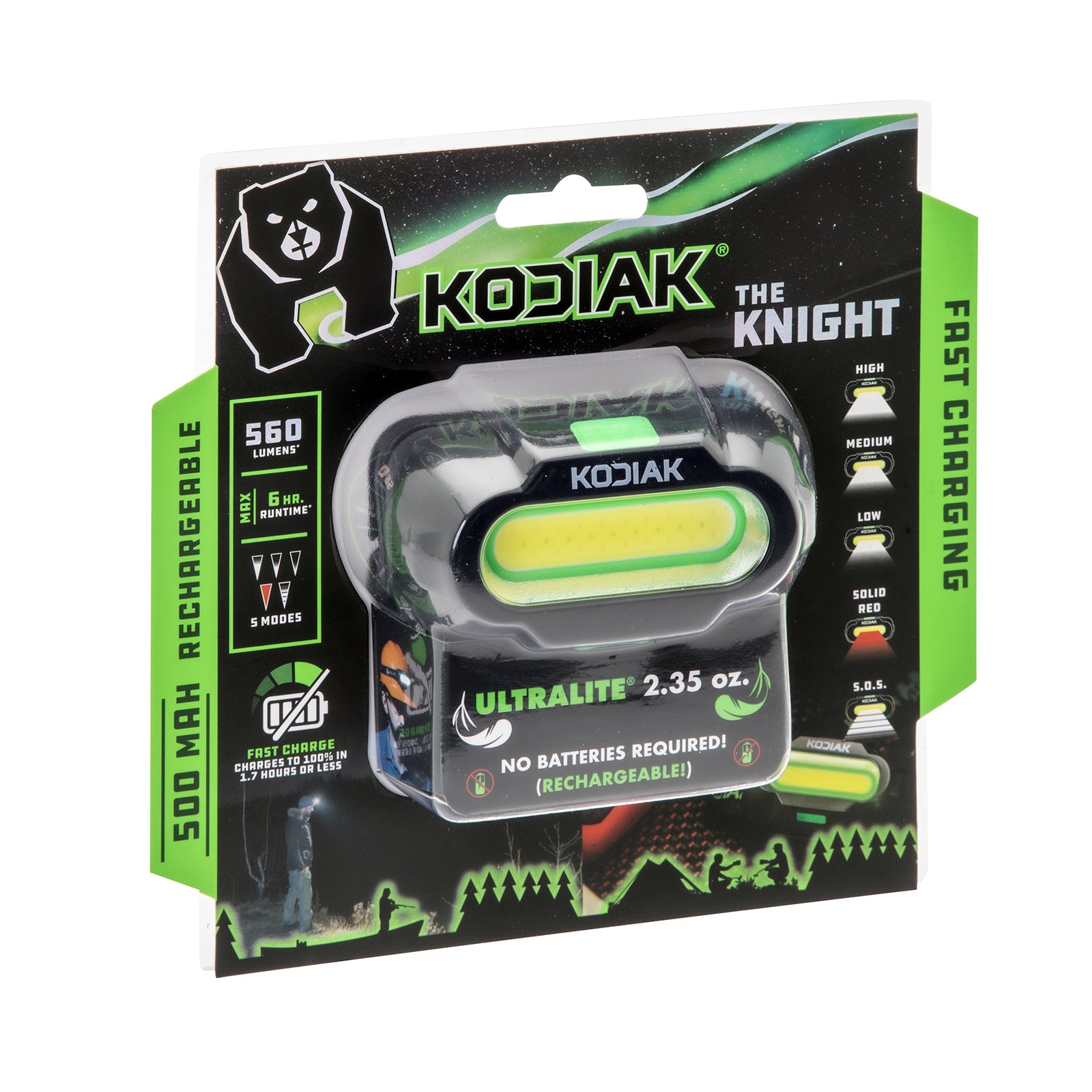 Kodiak® Knight Rechargeable 560 Lumen 5 Mode Headlamp - LitezAll - 37