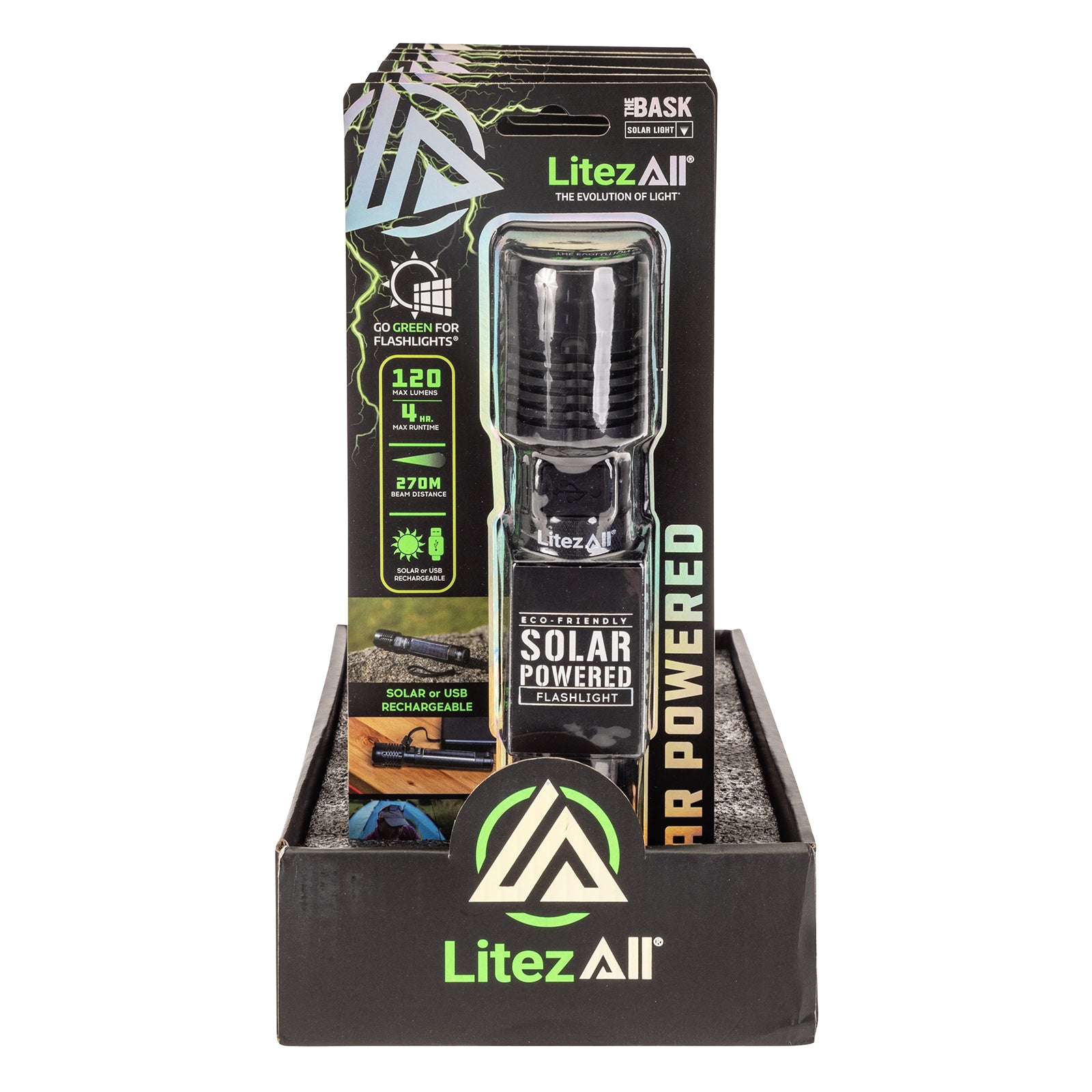 LitezAll® Bask Solar Powered & USB Rechargeable Flashlight - LitezAll - 22