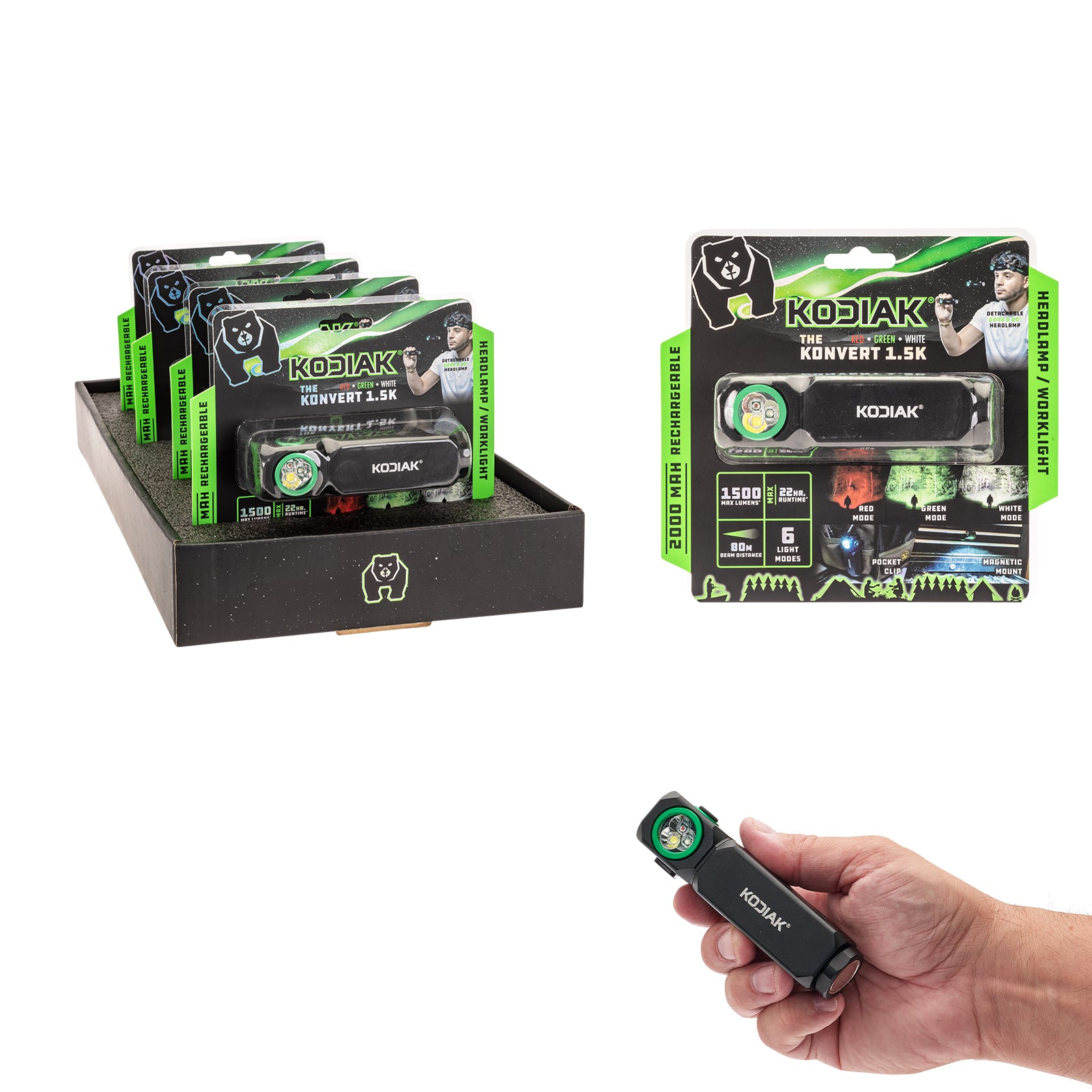 Kodiak® Konvert 1.5K RGW Headlamp - LitezAll