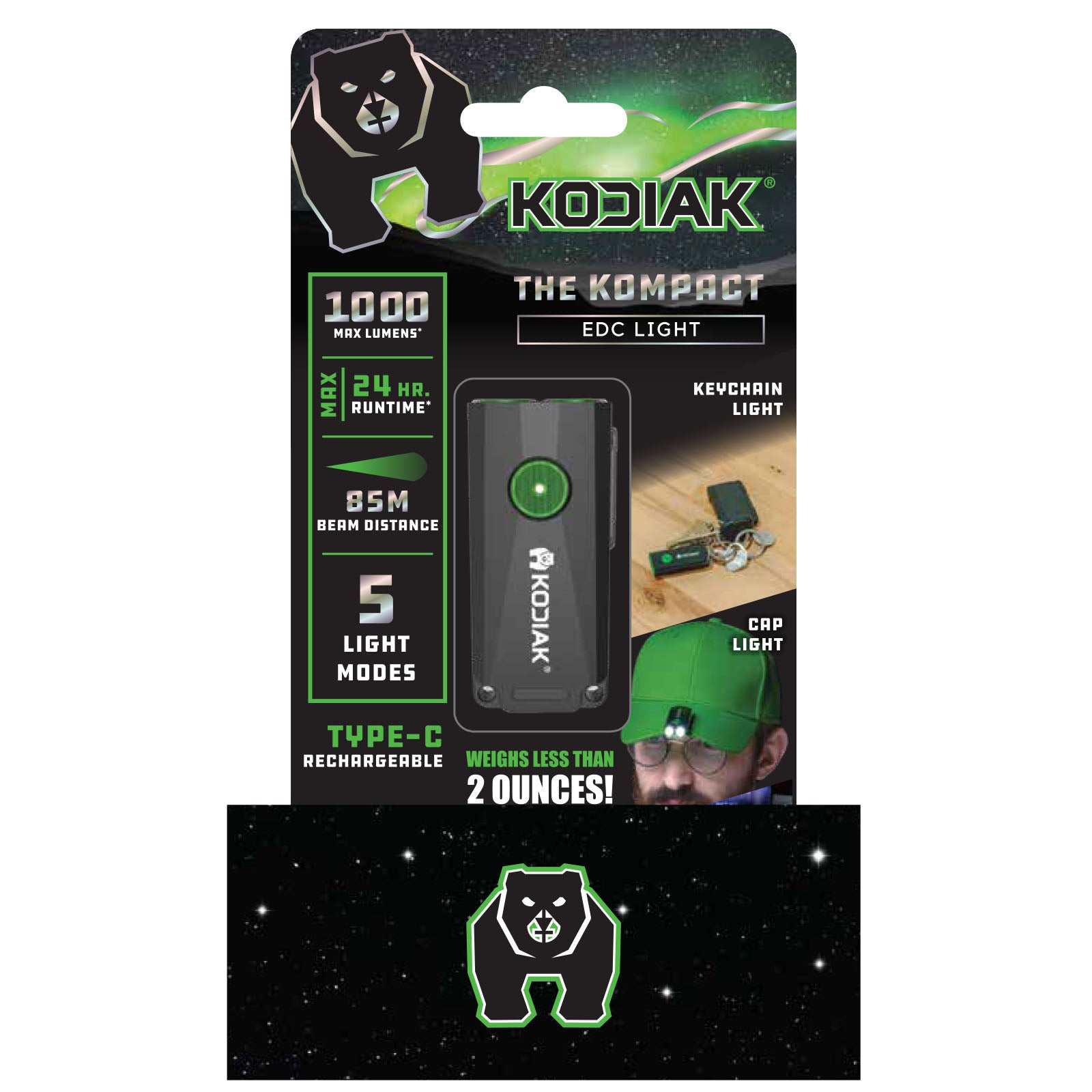 Kodiak® Kompact Rechargeable Cap Light - LitezAll