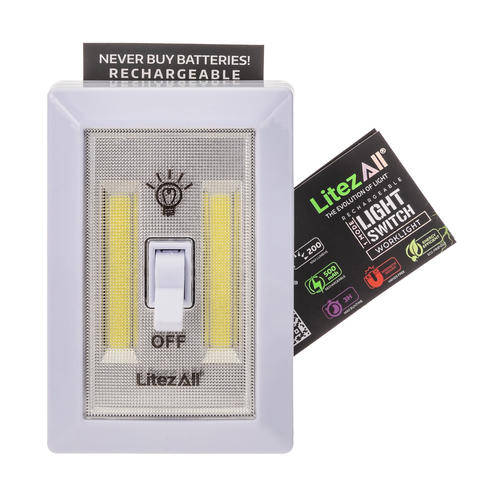LitezAll® COB LED Rechargeable Cordless Light Switch - LitezAll - 32