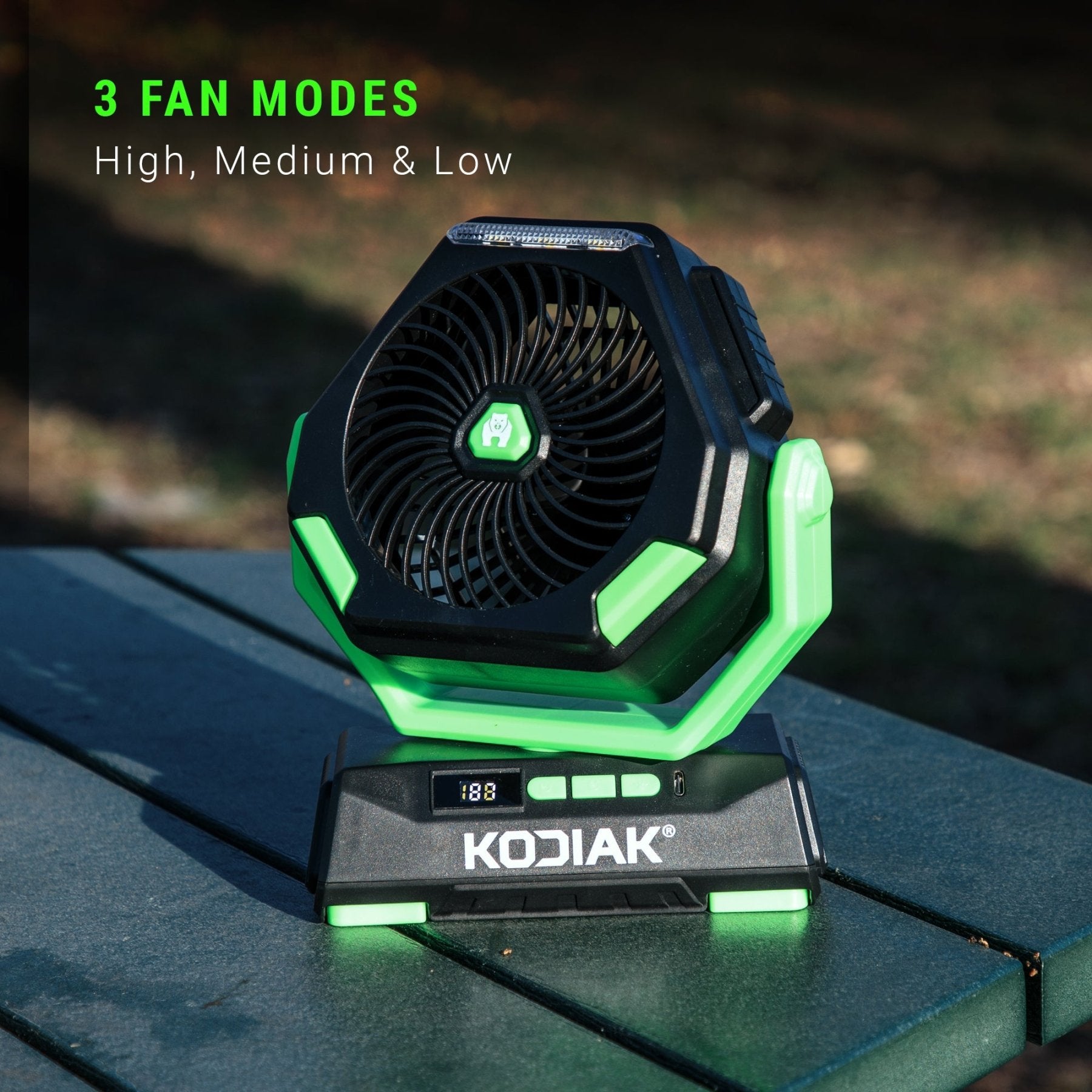 Kodiak® Kona Oscillating Fan + Light - LitezAll - 3
