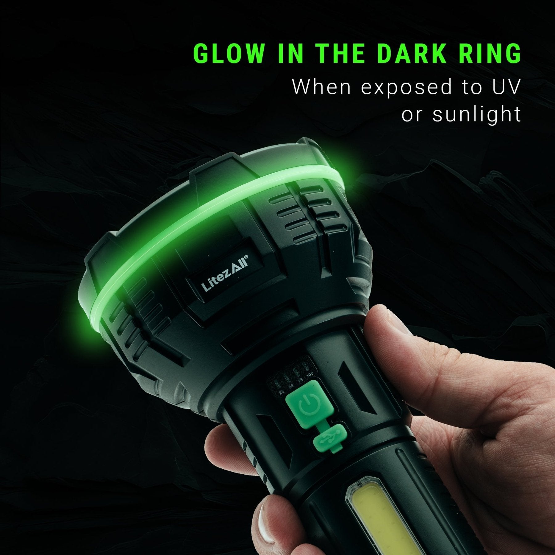 LitezAll® Rechargeable Ultralite® Hybrid Beam Flashlight - LitezAll - 7
