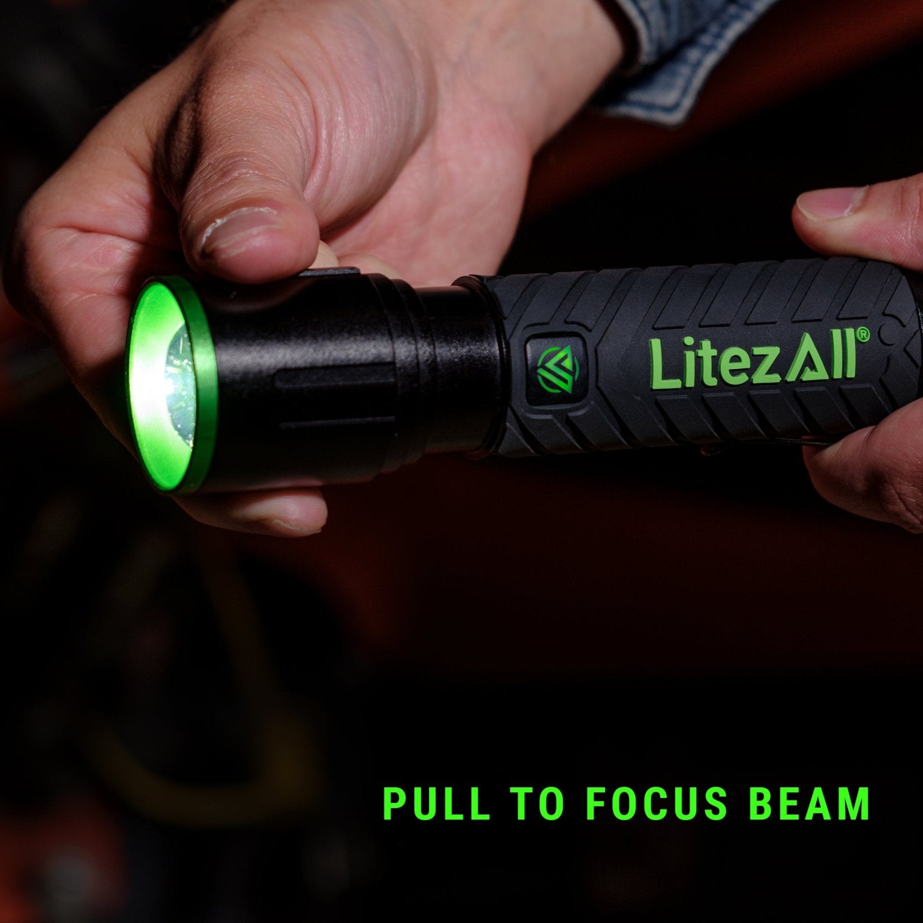 LitezAll® 3 Mode Rechargeable Rubber Grip Tactical Flashlight - LitezAll - 4