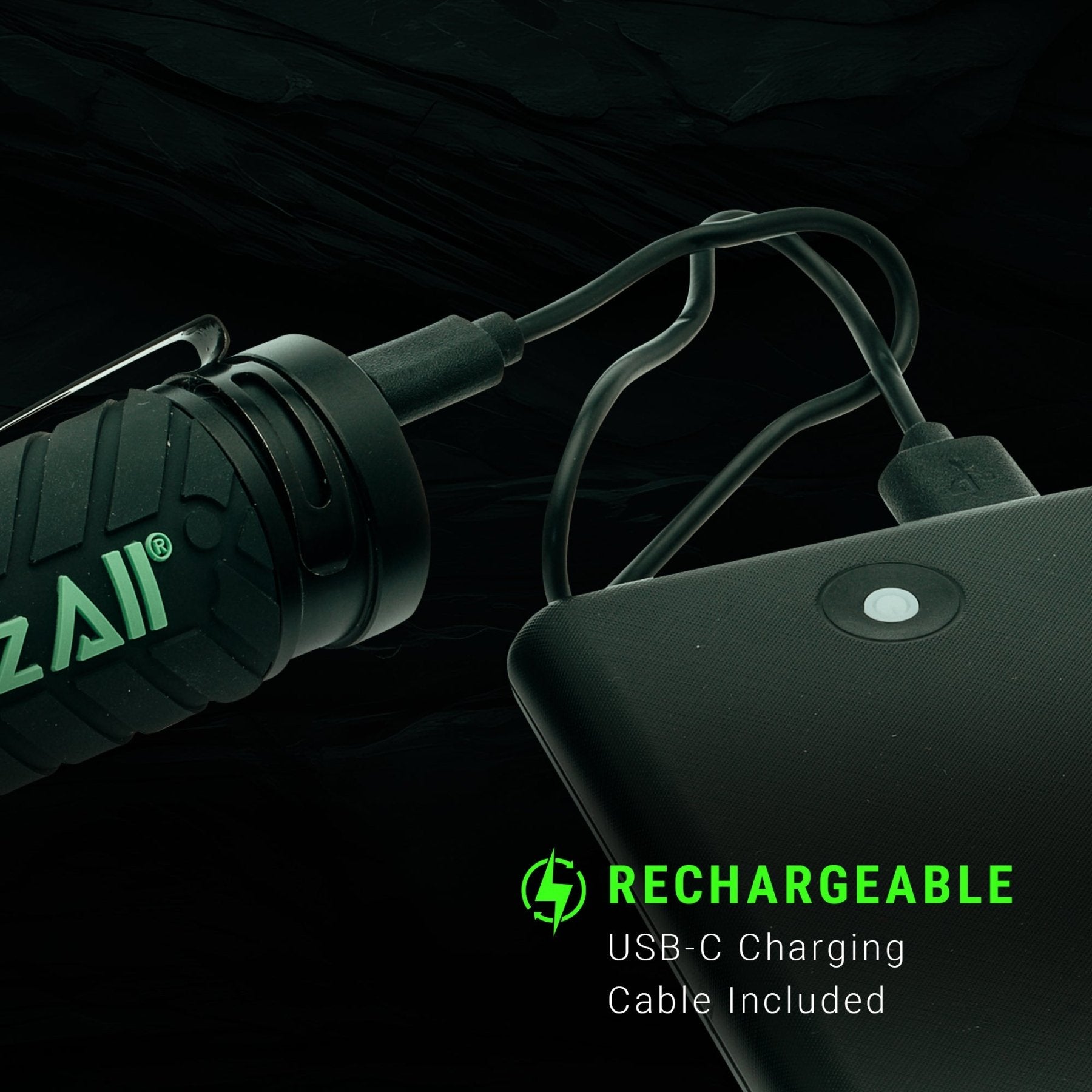 LitezAll® 3 Mode Rechargeable Rubber Grip Tactical Flashlight - LitezAll - 7