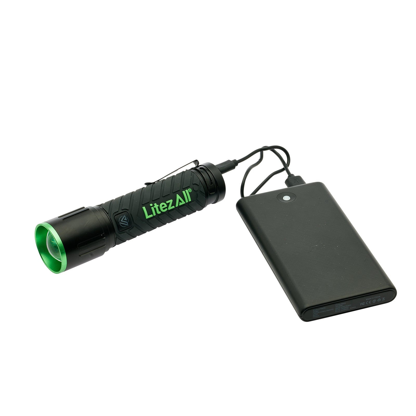 LitezAll® 3 Mode Rechargeable Rubber Grip Tactical Flashlight - LitezAll - 6