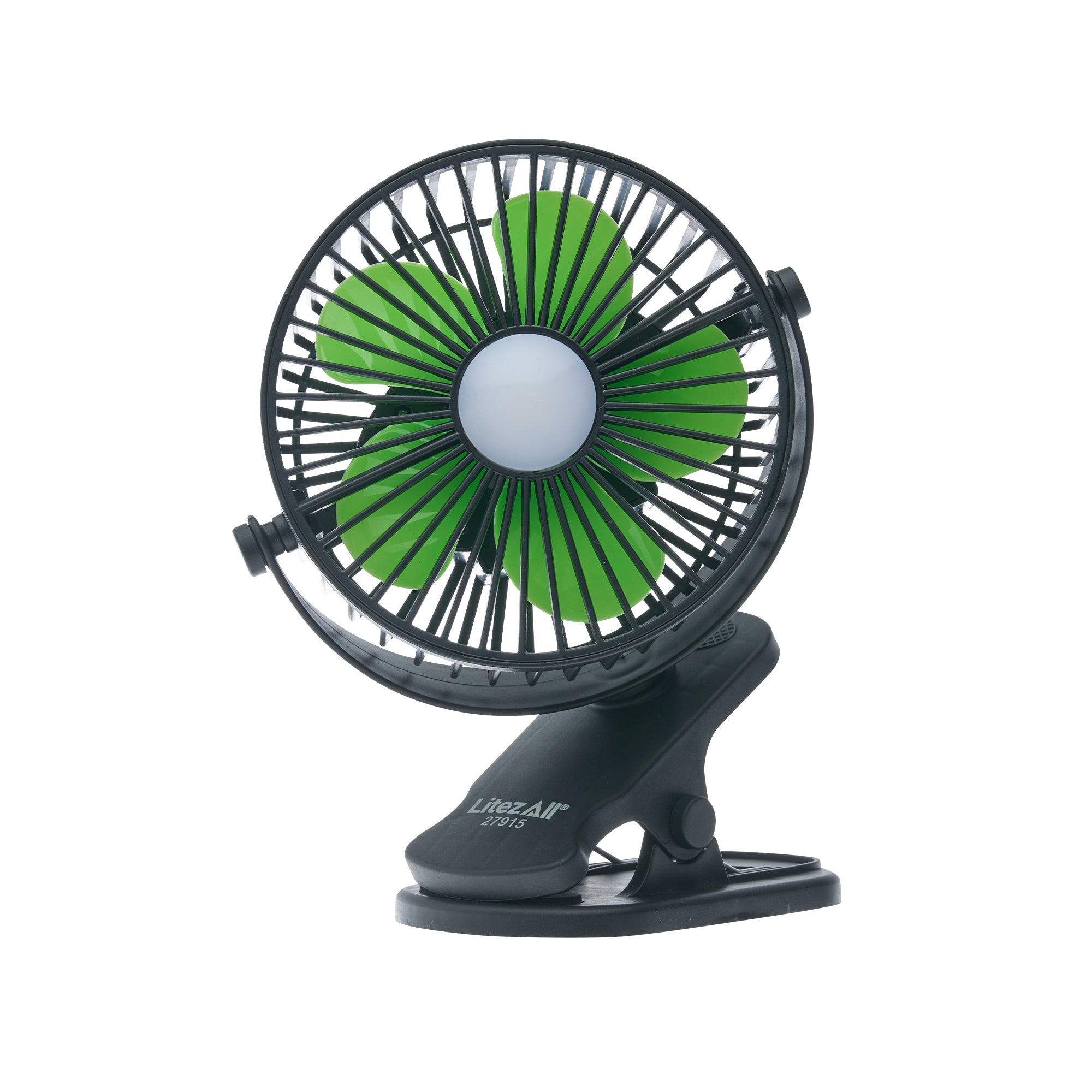 LitezAll® Rechargeable Clip On Fan with Light