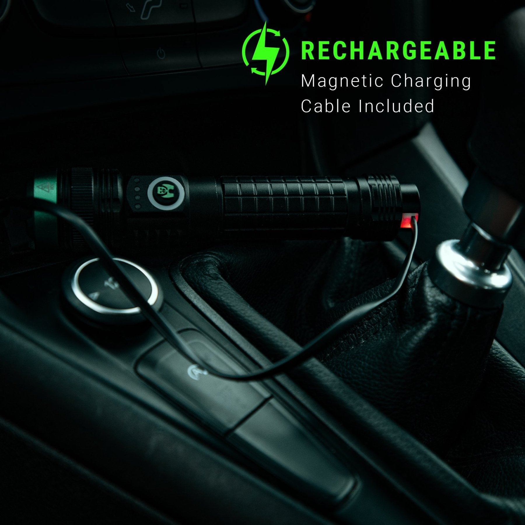 Kodiak 2000 Lumen Rechargeable Tactical Flashlight with Magnetic Charging