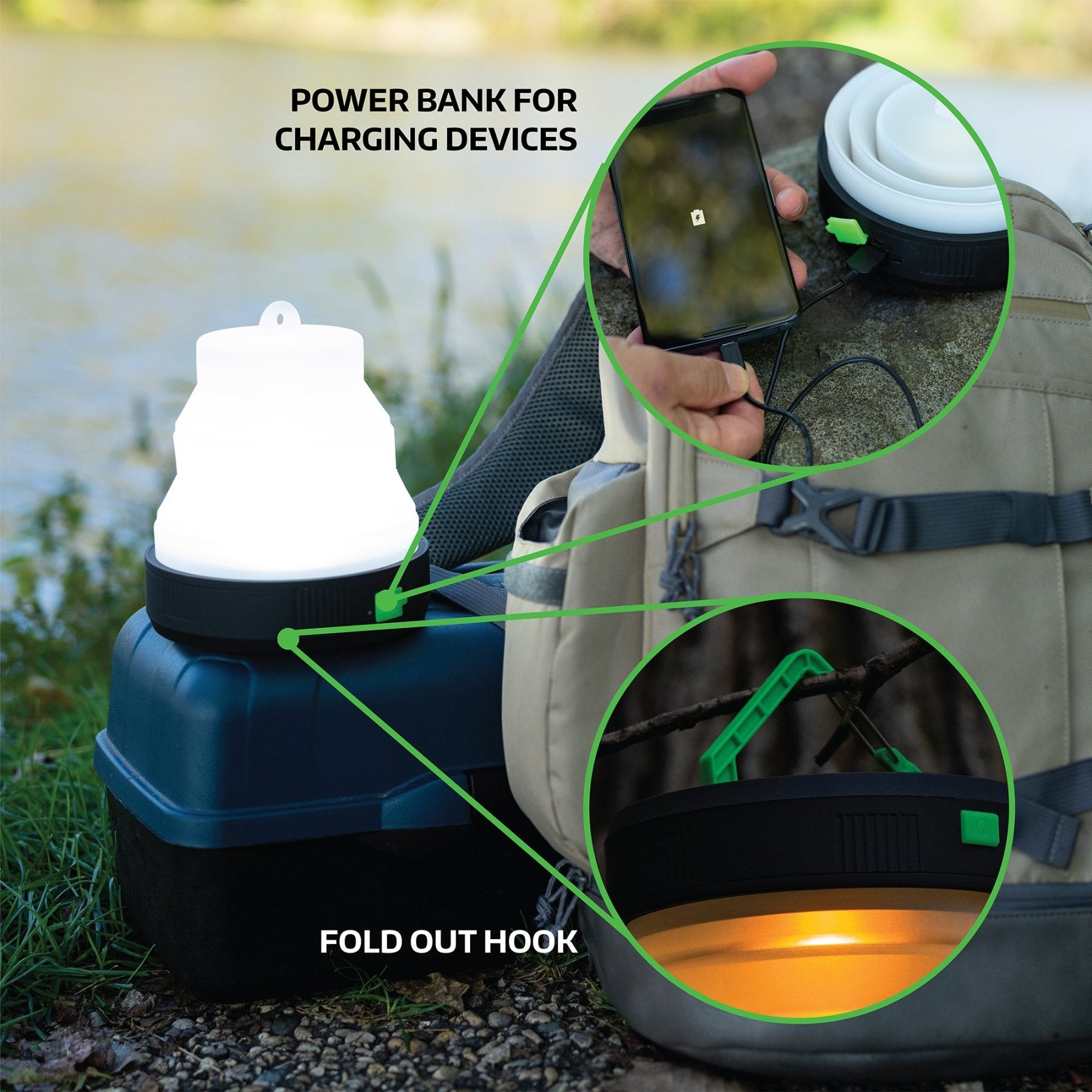 ワンマン灯 胸行灯風 cocone.1212 Kodiak® Kompress Rechargeable Pop Up Lantern - LitezAll