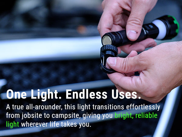 Kodiak® Kavern 1100 Lumen Smart Focus Rechargeable Flashlight