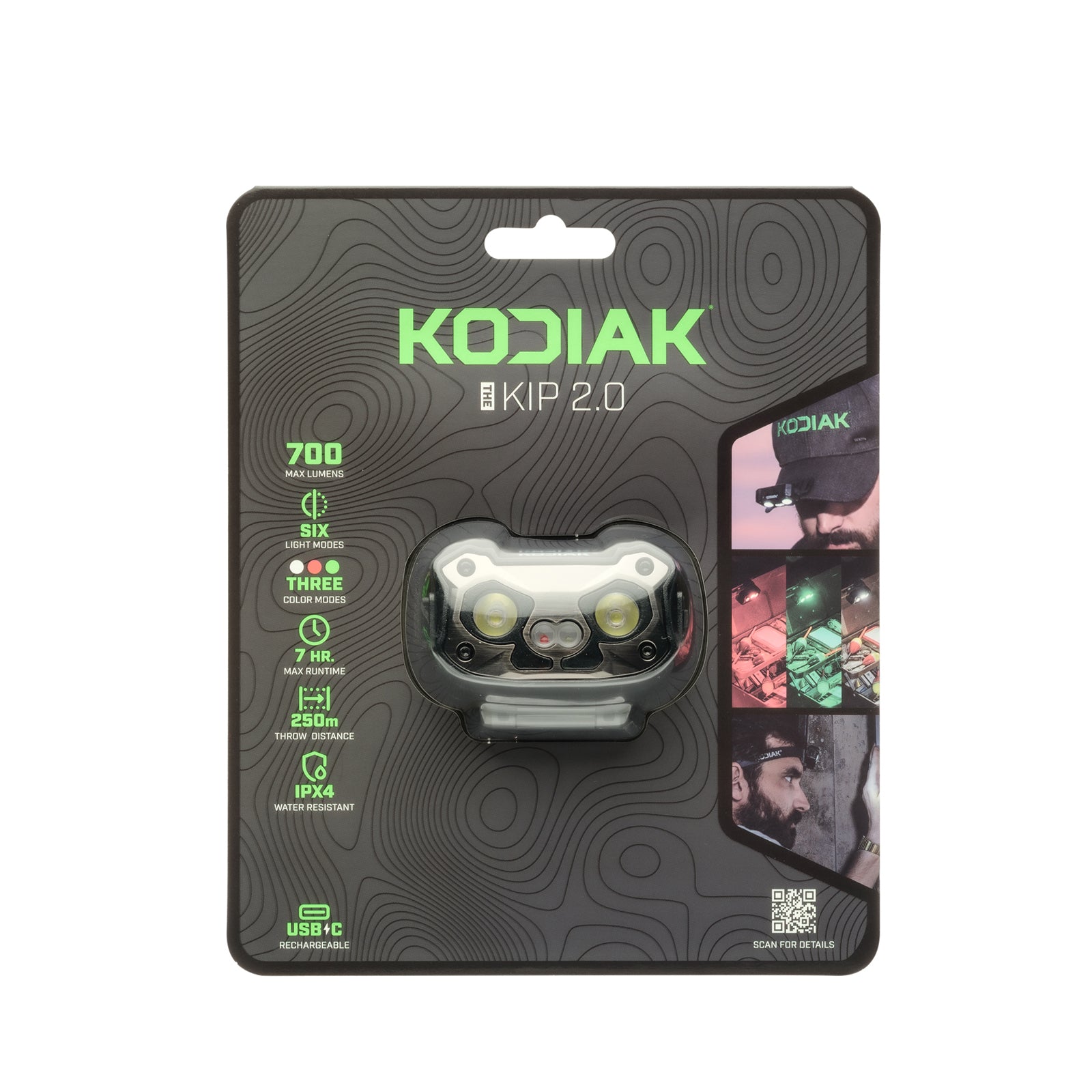 Kodiak® Kip 2.0 Rechargeable Six Mode LED headlamp - LitezAll