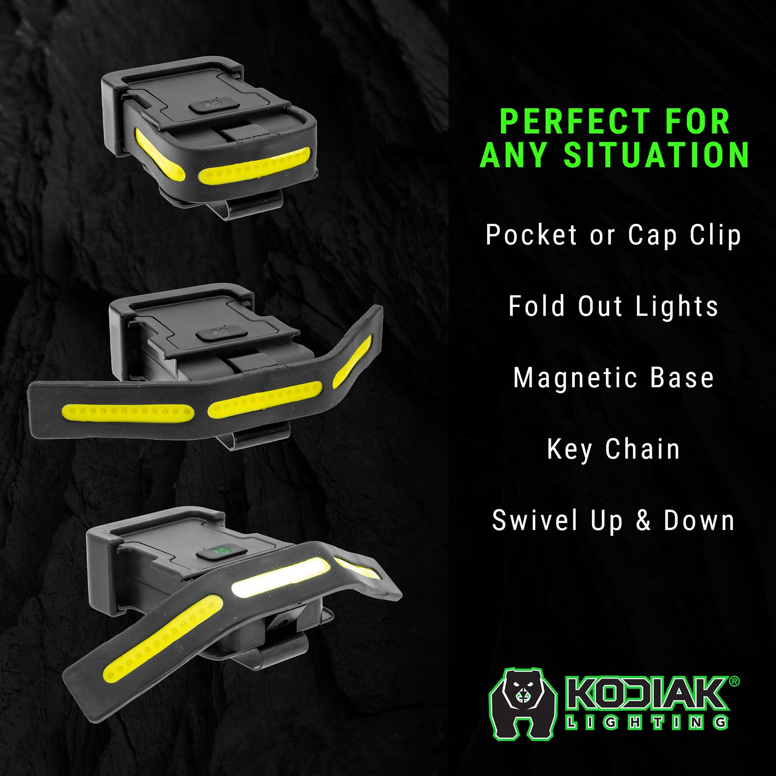 Kodiak® Klipper Rechargeable 200 Lumen Cap Light - LitezAll