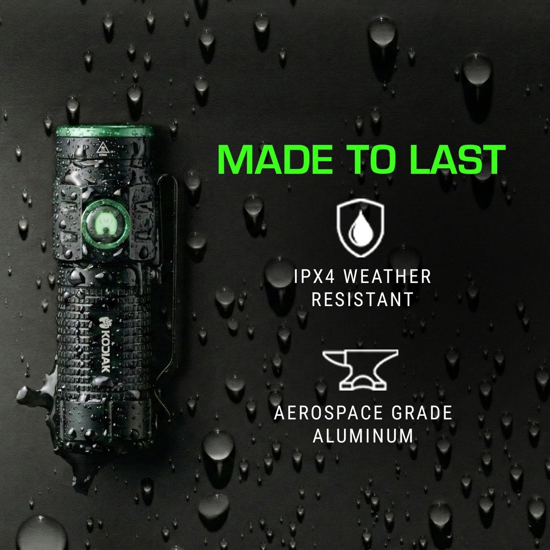 Kodiak® KUB Rechargeable Compact Flashlight 1000 Lumens - LitezAll