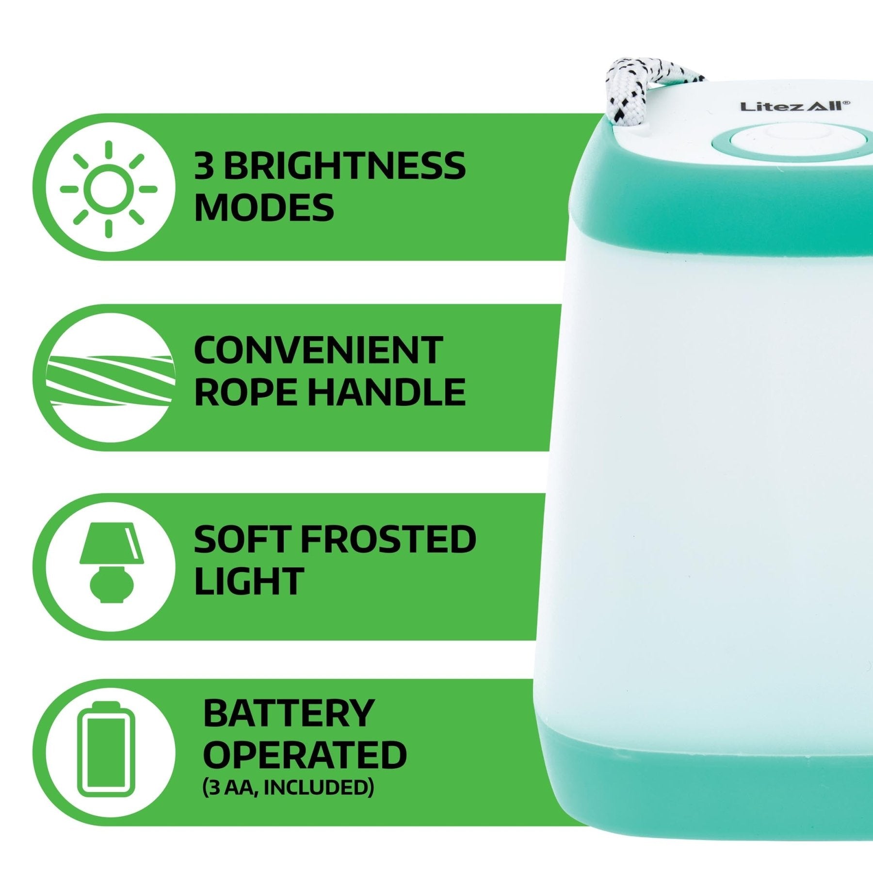 LitezAll® Square Mini Lantern with Rope handle - LitezAll - 4