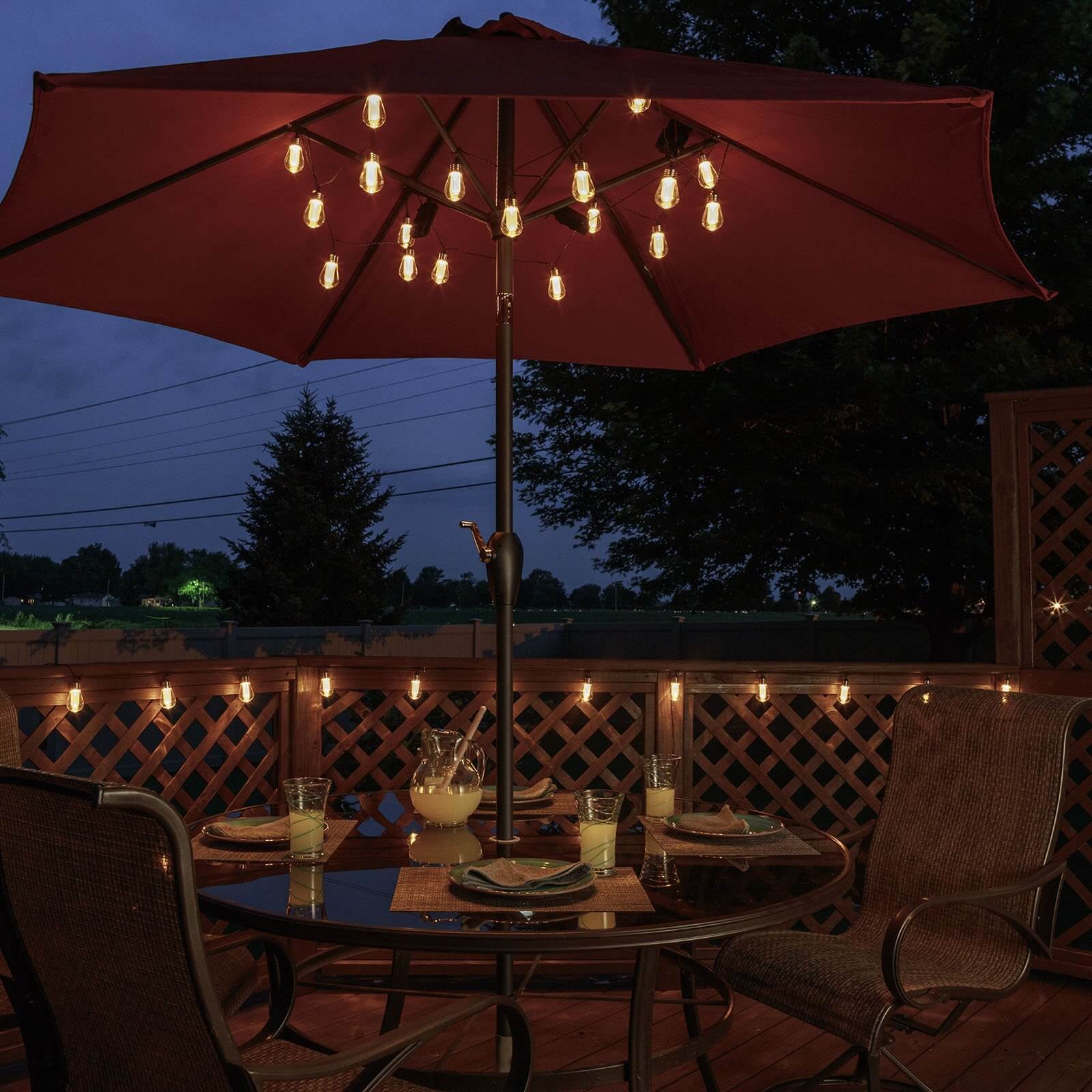 Living accents led edison vintage style patio lights outlet