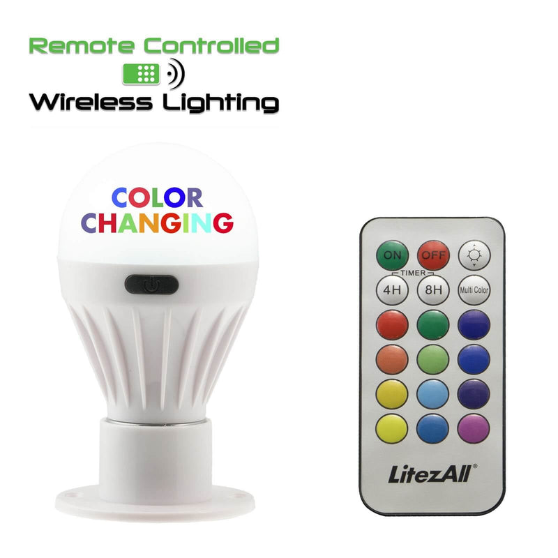 LitezAll Remote Control Color Changing PortaBulb - LitezAll - Wireless Lighting Solutions - 1