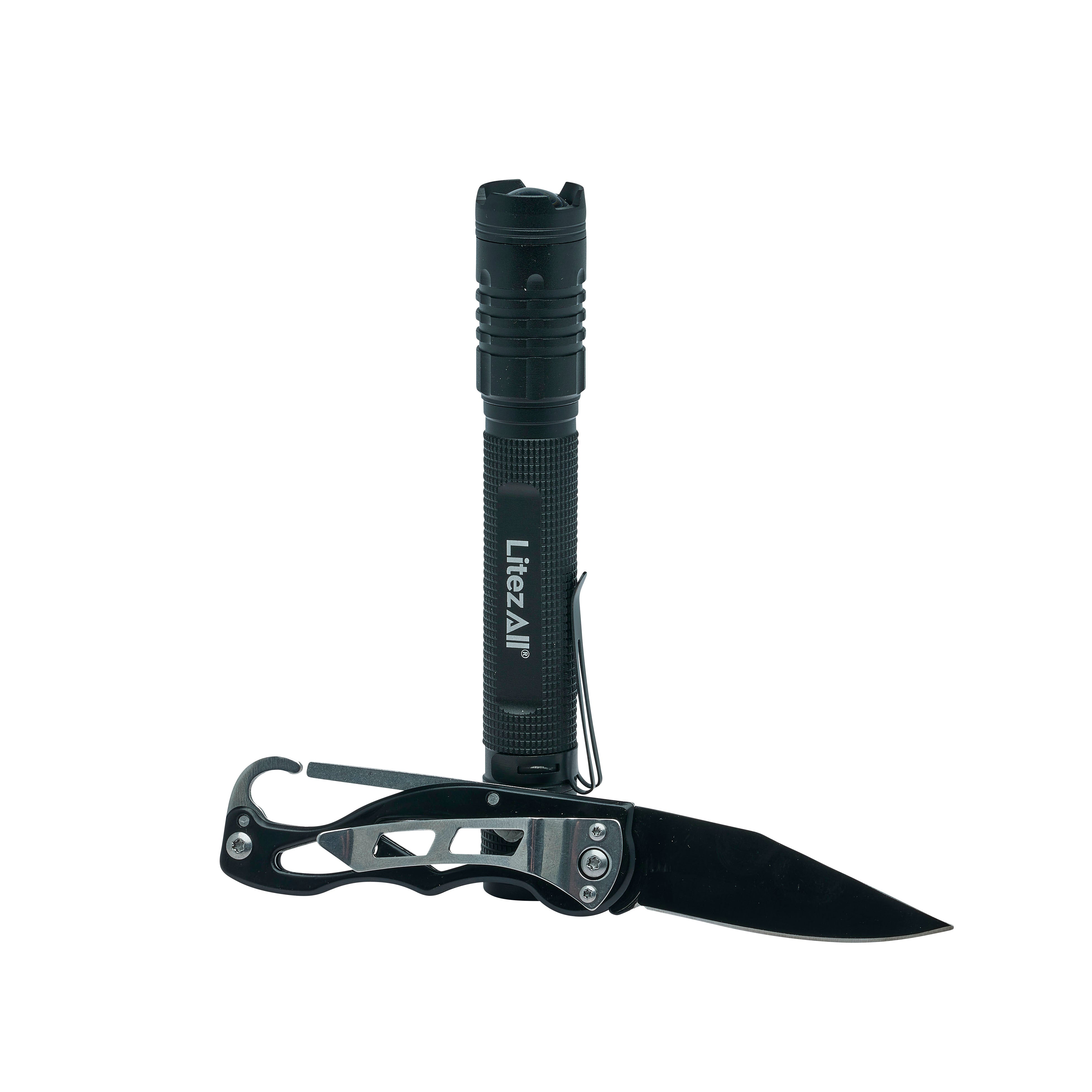 LitezAll 280 Lumen Tactical Flashlight and Pocket Knife Combo - LitezAll - Combo - 51