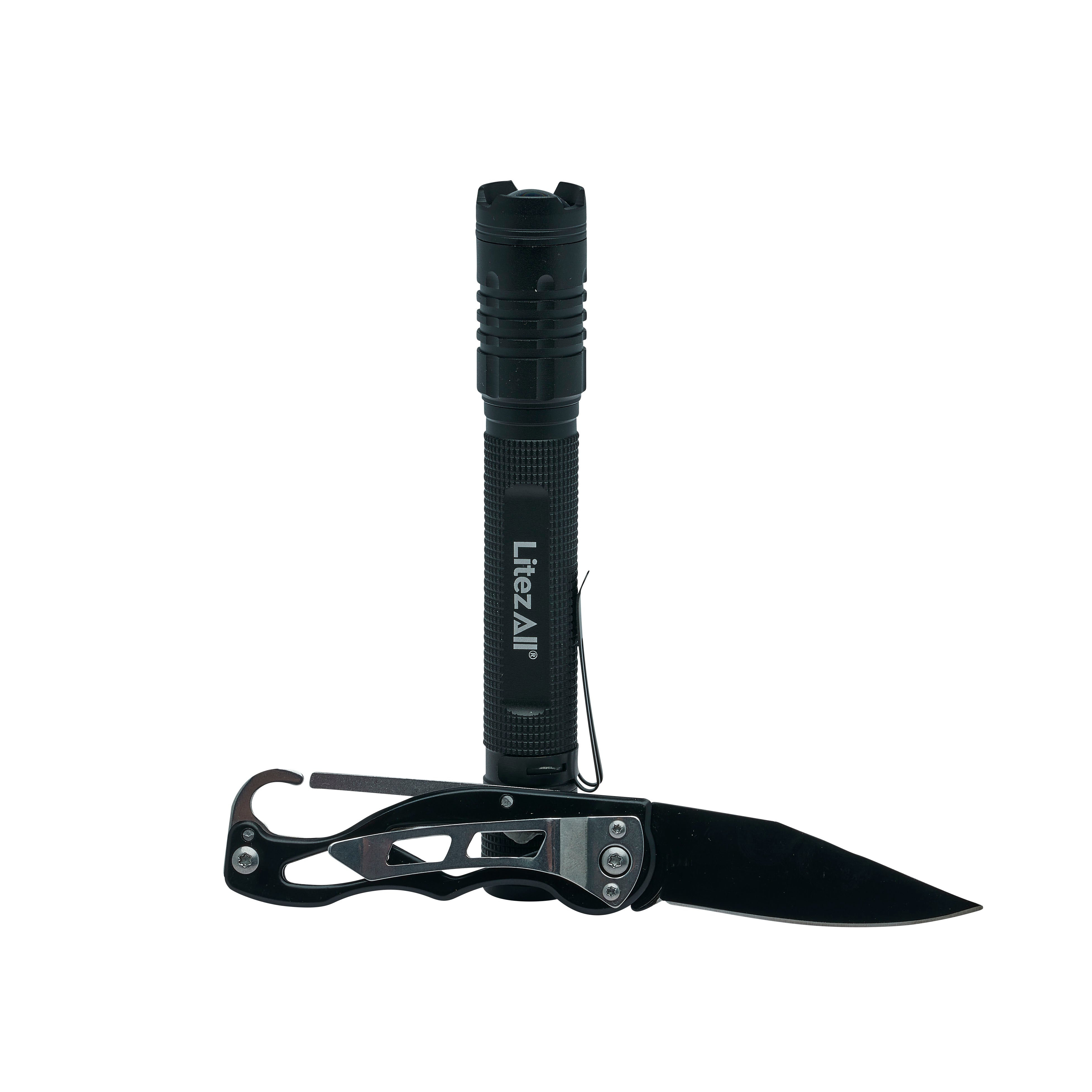 LitezAll 280 Lumen Tactical Flashlight and Pocket Knife Combo - LitezAll - Combo - 52