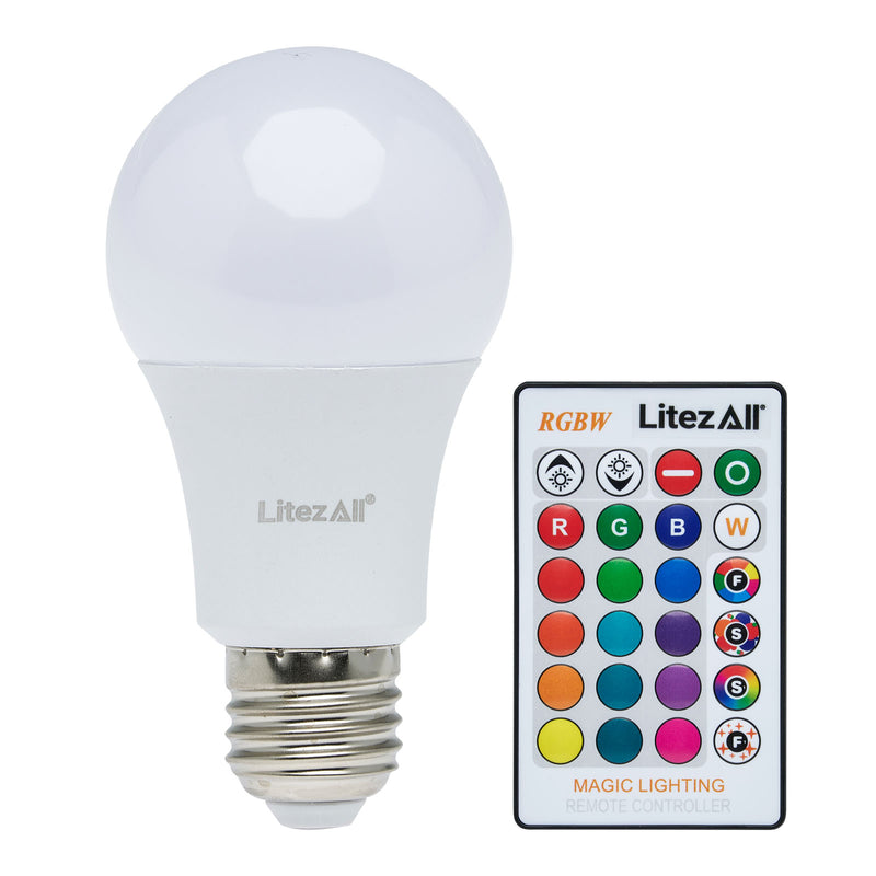 LitezAll LED Color Changing Light Bulb with Remote - LitezAll - Home Accents - 1