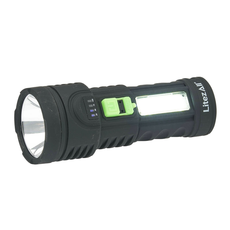 LitezAll TPR Coated Rechargeable Flashlight with Work Light - LitezAll - Tactical Flashlights - 3