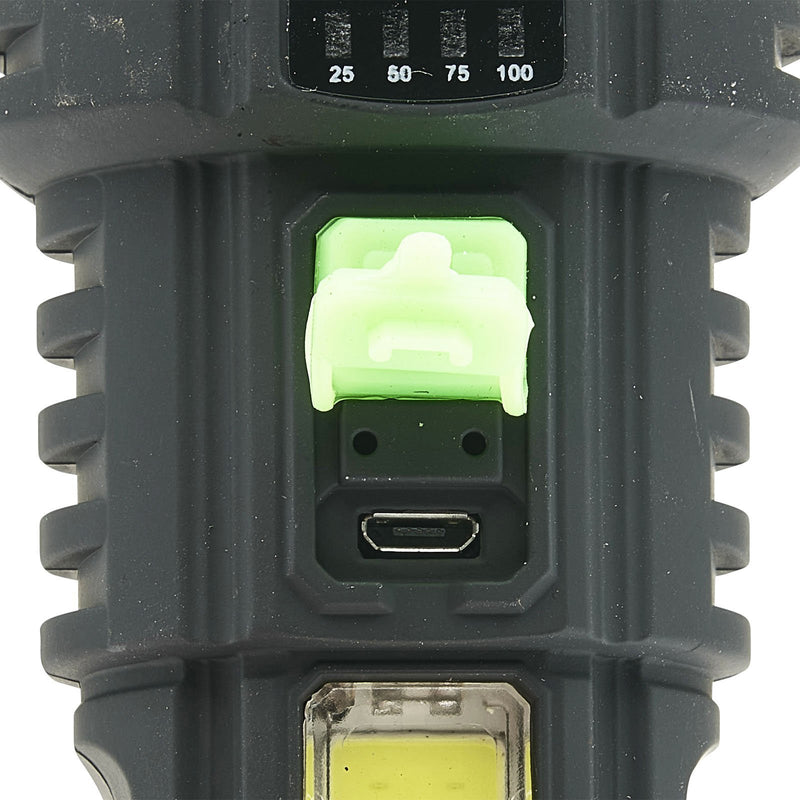 LitezAll TPR Coated Rechargeable Flashlight with Work Light - LitezAll - Tactical Flashlights - 7