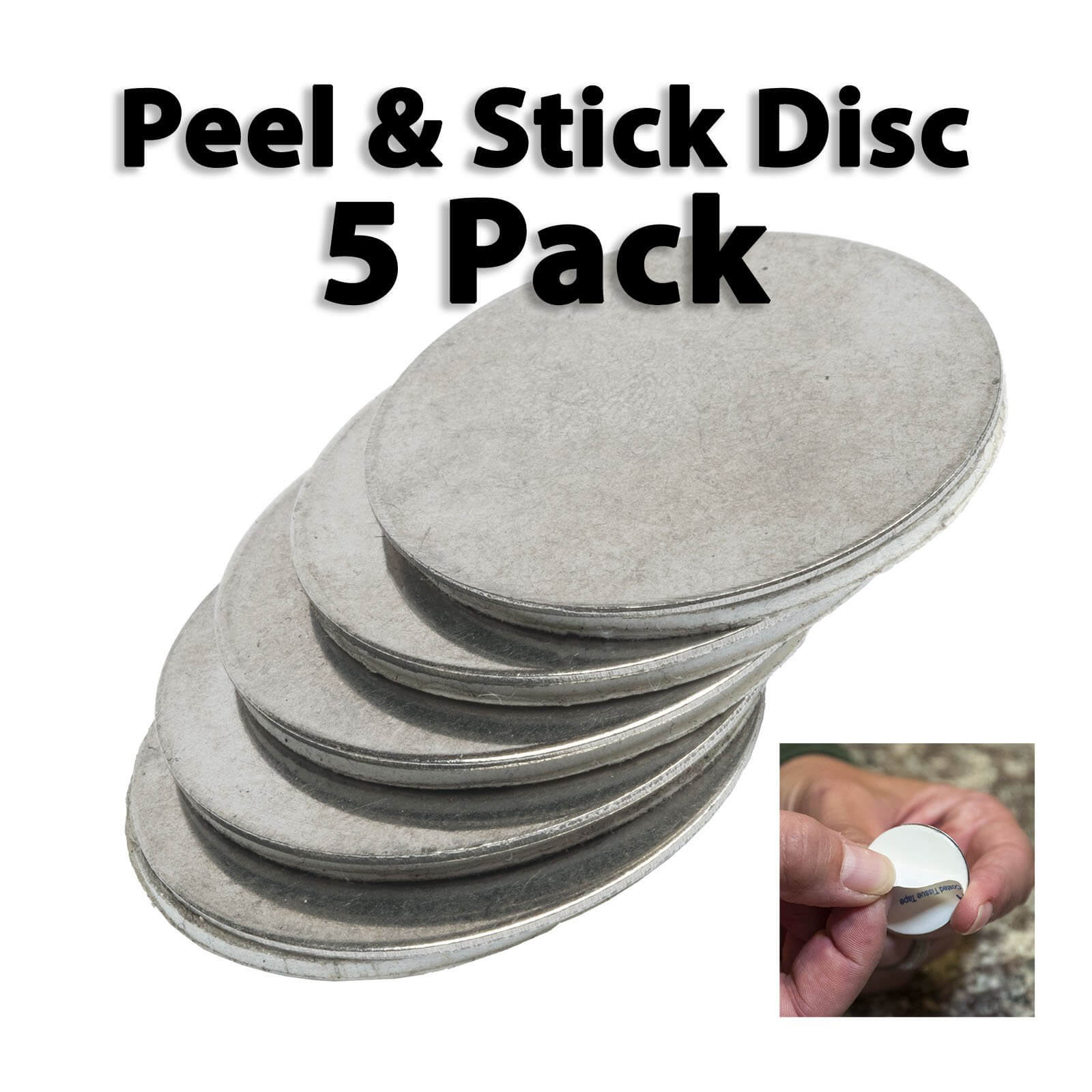 LitezAll Peel and Stick Metal Disc 5 Pack - LitezAll - Wireless Lighting Solutions - 1