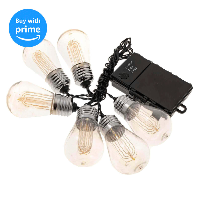 LitezAll LED Edison Bulb 6 Piece String Lights